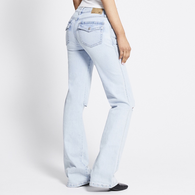 Back pocket bootcut jeans "90's Boot" Wash Lt